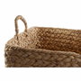 Set de basket DKD Home Decor Marron Naturel Joncs (2 Pièces)