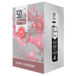 Basics Guirlande lumineuse à piles 5 m, 50 LED, couleurs surtises