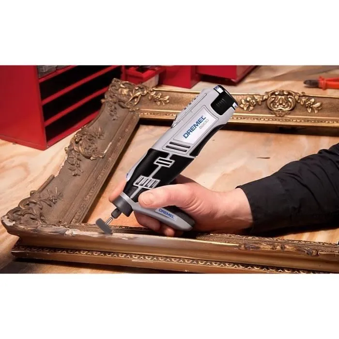 Dremel Poignée de précision 577 pour travaux minutieux - Lot avec pochoir, pince et fraise à graver Dremel Poignée de précision 577 pour travaux minutieux - Lot avec pochoir, pince et fraise à graver