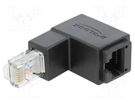 DELOCK Adaptateur RJ45 Cat 6 avec prise angulaire basse