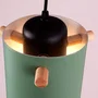 Dahlia - Suspension lampe Dahlia SKD-P1011-T en métal et bois - Design moderne avec hauteur de câble réglable