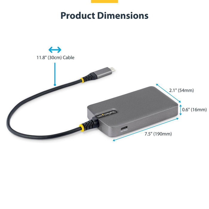 StarTech.com Hub USB-C vers 4 ports USB-A 3.2 Gen 1 Gris StarTech.com Hub USB-C vers 4 ports USB-A 3.2 Gen 1 Gris