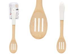 Kinvara Pala Cuchara à Rayures Bambou Blanc 7 x 30,5 x 1,7 cm (Set de 24)