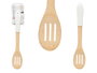 Kinvara Pala Cuchara à Rayures Bambou Blanc 7 x 30,5 x 1,7 cm (Set de 24)