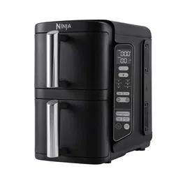 Ninja SL300EU Double Stack Friteuse sans huile - Double cuve empilable - 7,6L - 2470W - 6 programmes - Compacte pour petites cuisines