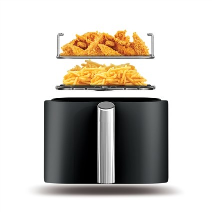 Ninja SL300EU - Friteuse à air double verticale 6 en 1 max 7,6L - 2 paniers - SYNC & MATCH - Grille incluse