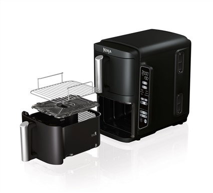 Ninja SL300EU - Friteuse à air double verticale 6 en 1 max 7,6L - 2 paniers - SYNC & MATCH - Grille incluse