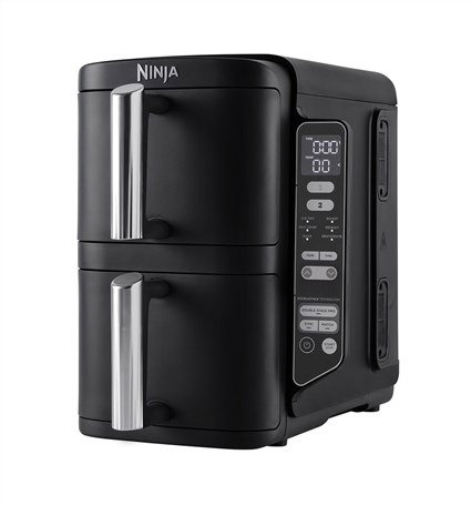 Ninja SL300EU - Friteuse à air double verticale 6 en 1 max 7,6L - 2 paniers - SYNC & MATCH - Grille incluse