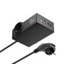 Ewent EW3992 Station de charge USB GaN 65 W avec multiprise 2 prises Schuko et 4 ports USB-C/USB-A