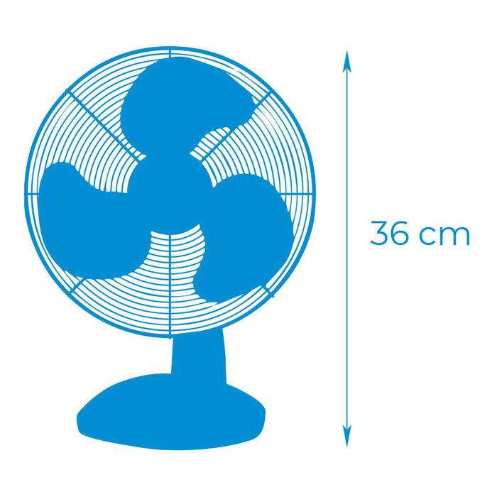 Edm Ventilateur de table blanc 25 W