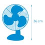 Edm Ventilateur de table blanc 25 W