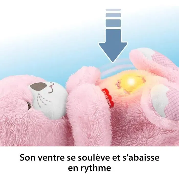 Fisher-Price JLJ33 - Ma Loutre Câlins Bonne Nuit - Peluche et veilleuse pour bébé - Rose - Avec lumière apaisante