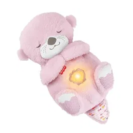 Fisher-Price JLJ33 - Ma Loutre Câlins Bonne Nuit - Peluche et veilleuse pour bébé - Rose - Avec lumière apaisante