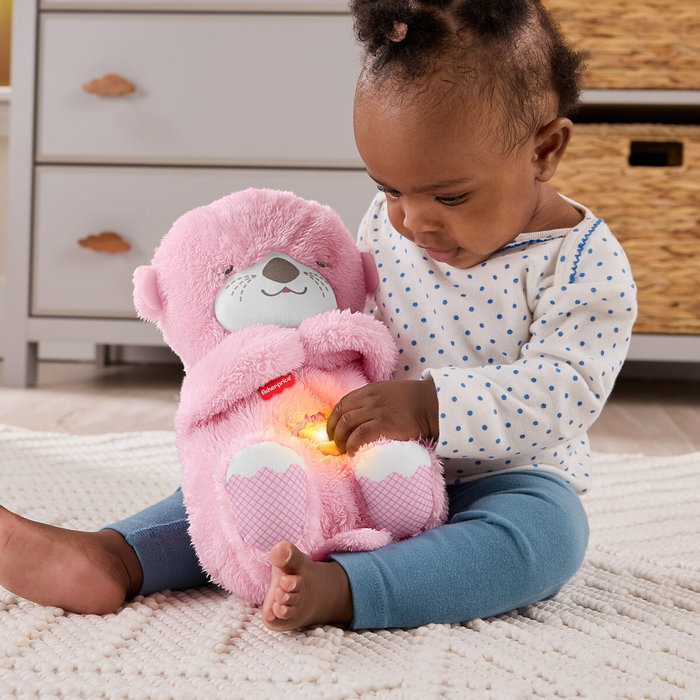 Fisher-Price Ma Loutre Câlins Bonne Nuit - Peluche et veilleuse Rose
