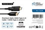 MicroConnect Câble HDMI Premium Optique Type A à Type D avec adaptateur, 10m
