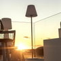 Lumisky Standy Wood Solar - Lampadaire solaire et rechargeable 150 cm LED blanc chaud dimmable