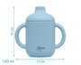 KioKids Tasse De Siliconne Bleue Avec Poignées et Bec Souple Pour Bébé, 120 ml, Lavable Au Lave-Vaisselle, Sûre et Sans BPA, A Partir De 4 Mois