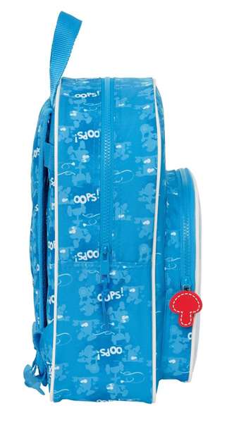 Safta Mochila infantil Adapt.Carro Los Pitufos - Sac à dos enfant pour poussette Les Schtroumpfs, 26 x 34 x 11 cm, à partir de 3 ans
