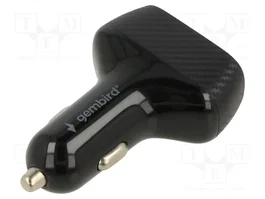 GEMBIRD Chargeur de voiture double port USB A 36W Quick Charge 3.0 noir