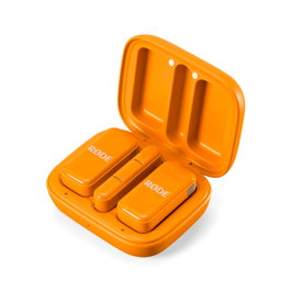 RODE Wireless Micro C - Microphone USB-C sans fil pour smartphone, avec étui de charge, Orange