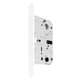 Wave Picaporte magnétique pour porte battante de salle de bain, finition blanc mat - Entrada 50