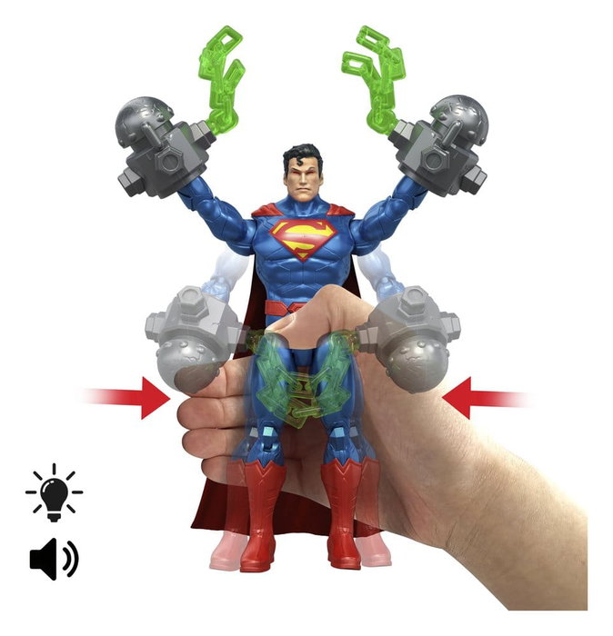 Mattel DC Premier Superman Figurine Sonore et Lumineuse Heat Vision 16 cm