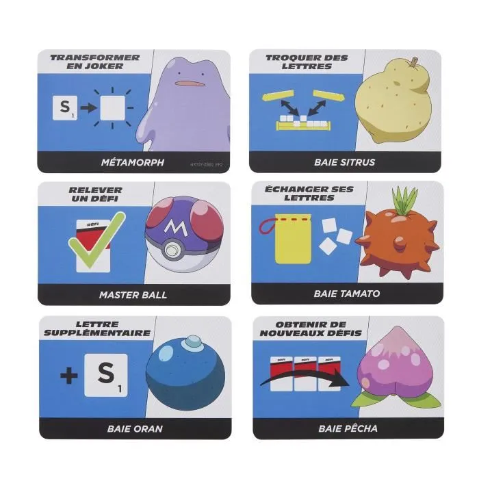 Mattel Games Scrabble Pokémon - Jeu de société familial avec plateau double face, 2 modes de jeu, lettres et cartes Pokémon, à partir de 8 ans