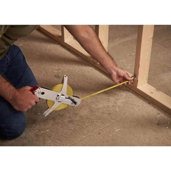 Stanley 1-34-478 Décamètre Ruban Acier, 50 m x 12.7 mm, Poignée Ergonomique, Châssis Cuivre Chromé - Modèle Mabolon Master II