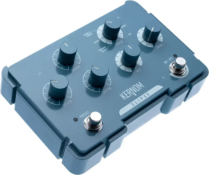Kernom® Elipse Modulation Pedal Kernom - Effets Modulation Trémolo Vibrato Chorus Flanger Phaser Univibe avec MIDI