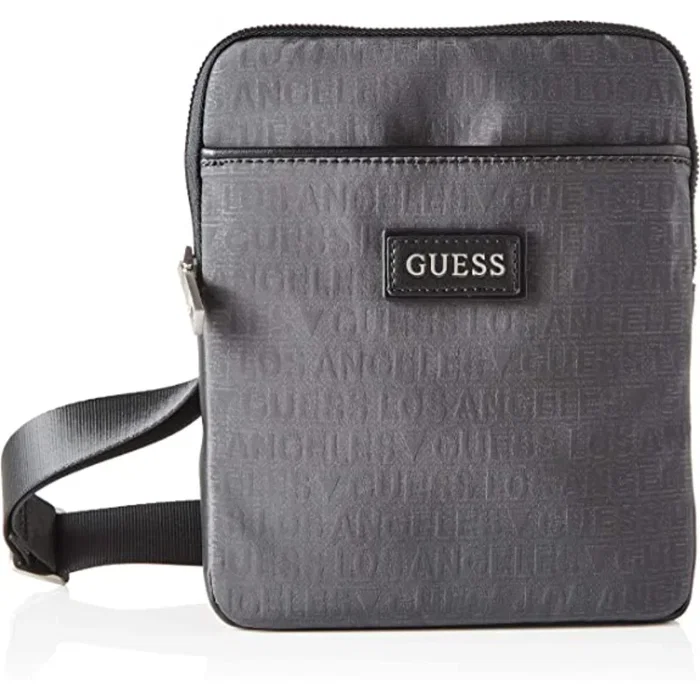 Guess Sac bandoulière en textile Dan Gris Guess Sac bandoulière en textile Dan Gris