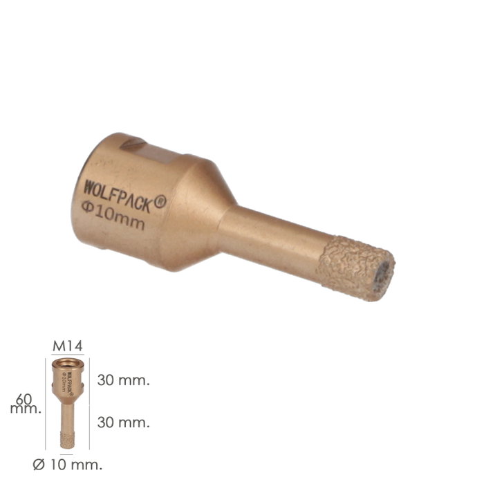 WOLFPACK LINEA PROFESIONAL Couronne Diamantée M14 Ø 10 mm