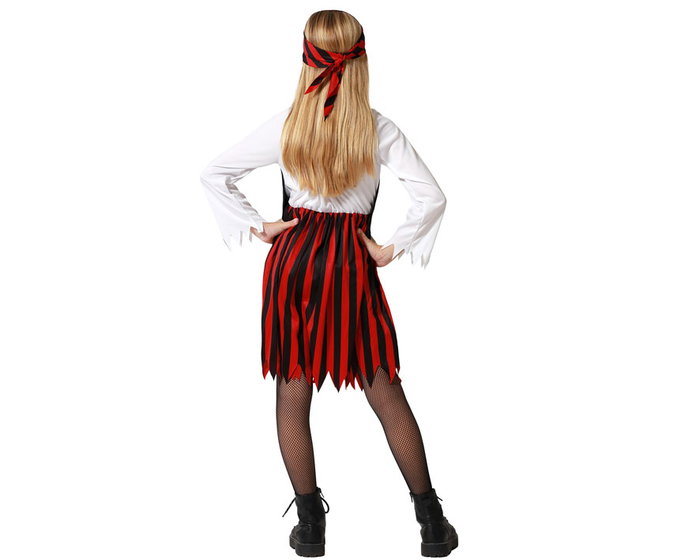 atosa Déguisement Pirate Rouge et Noir pour Fille
