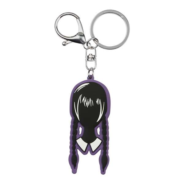Karactermania Llavero Mercredi Addams Tête en PVC souple avec anneau métallique - 7,5 x 3,2 x 0,6 cm - Noir Karactermania Llavero Mercredi Addams Tête en PVC souple avec anneau métallique - 7,5 x 3,2 x 0,6 cm - Noir