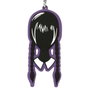 Karactermania Llavero Mercredi Addams Tête en PVC souple avec anneau métallique - 7,5 x 3,2 x 0,6 cm - Noir