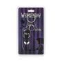 Karactermania Llavero Mercredi Addams Tête en PVC souple avec anneau métallique - 7,5 x 3,2 x 0,6 cm - Noir