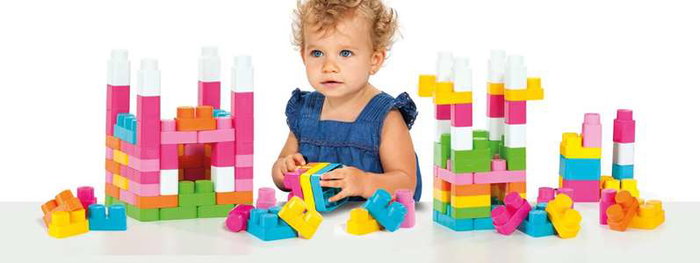 Molto - Caisse de Blocs de Construction 35 Pièces, Jeu d'Éveil Enfant, Âge Recommandé 1 an et Plus, Instructions en Espagnol et Anglais