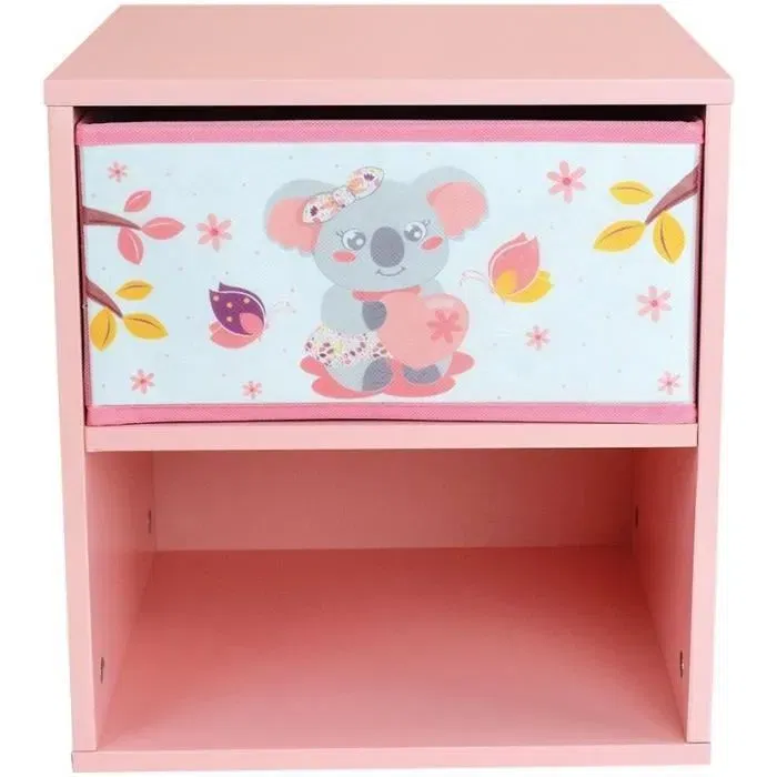 Fun House CALLY MIMI KOALA Chevet pour enfant avec tiroir en tissé - MDF 36x33x30 cm