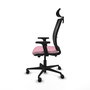Piqueras Y Crespo Haches Chaise de Bureau Rose et Noir avec Mécanisme Synchro/Traslack