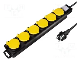 LOGILINK Bloc d'alimentation 6 prises Schuko, 1,5m