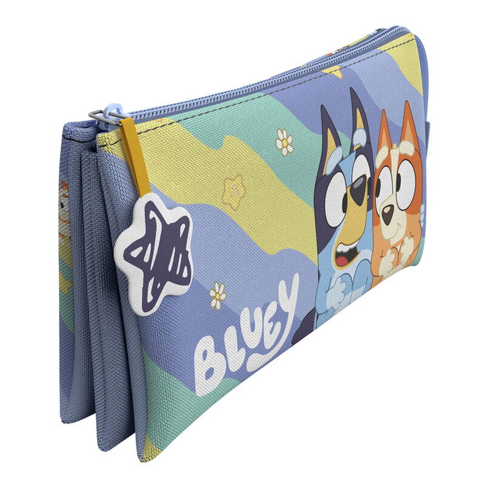 CYP BRANDS - Portatodo Light Waves Bluey triple, Boîte de rangement 23 x 7 x 12 cm