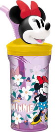 Stor Vaso Figurita 3D Minnie Sunshine 360 ml - Tasse avec Poignée et Couvercle pour Enfants - Personnage Disney