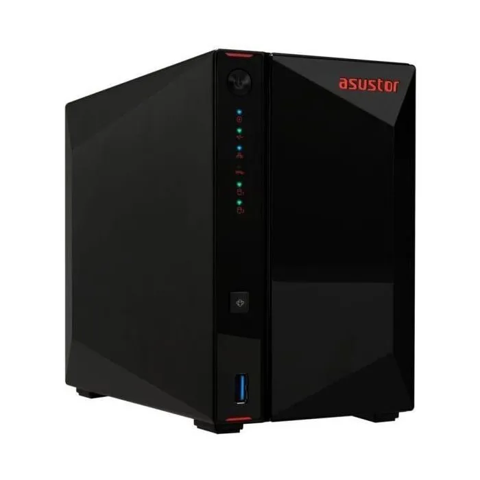 Asustor AS5402T Nimbustor 2 Gen2 - Serveur NAS 4 baies - Intel Celeron N5105 Quad-Core 2.0 GHz, 4 Go DDR4, 2 ports 2.5 GbE, slots M.2 NVMe