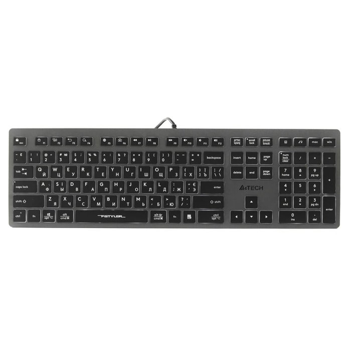 A4 Tech A4TKLA47125 Clavier QWERTY Blanc Noir Gris