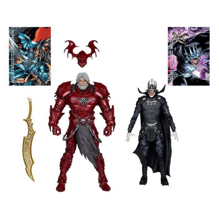 McFarlane Toys DC Multiverse Collector Edition Pack de 2 Figurines Batman Who Laughs (Knight Armor) & Merciless (Dark Multiverse)