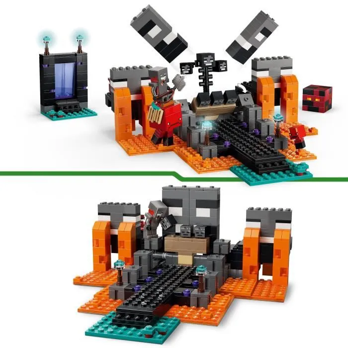 LEGO Minecraft 21590 La Bataille du Wither - Jouet de Construction pour Gamer, Figurines, Portail du Nether - Pour Enfants des 8 Ans