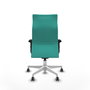 Piqueras Y Crespo Fauteuil Albacete Turquoise avec mécanisme Sincro et accoudoirs 2D