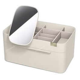 Joseph Joseph Viva Organisateur de cosmétiques Large avec miroir amovible, Beige