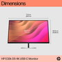 HP - Écran LCD HP E32k G5 31,5 pouces (80 cm) 4K UHD USB-C avec charge 65W, design ergonomique et haut-parleurs intégrés