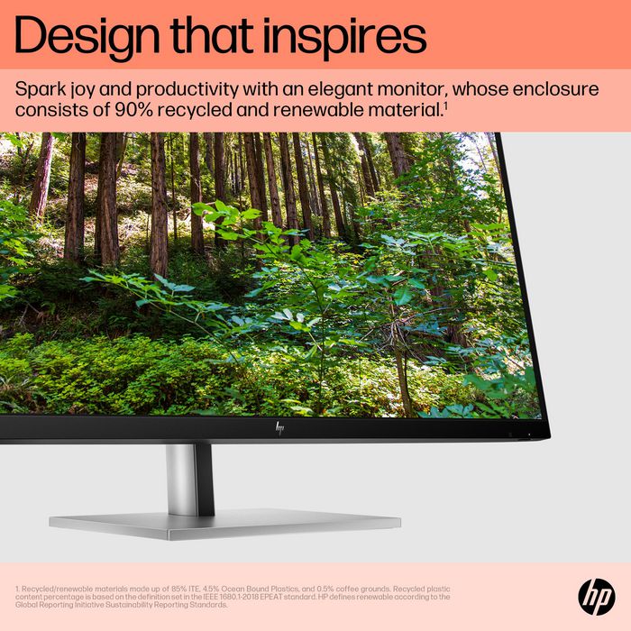 HP - Écran LCD HP E32k G5 31,5 pouces (80 cm) 4K UHD USB-C avec charge 65W, design ergonomique et haut-parleurs intégrés