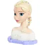Reine Des Neiges - Tête à Coiffer Elsa Deluxe - Extensions cheveux color reveal, accessoires coiffure (barrettes, élastiques), à partir de 3 ans
